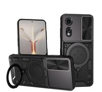 SEAHAI Funda para ZTE Nubia Neo 2 5G, [Rugged Armour] Antigolpes Carcasa con Metálico Anillo Magnético Soporte y Cámara Deslizante Proteger, Anti-Caída Silicona Case - Negro