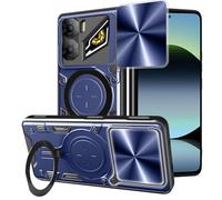 SEAHAI Funda para ZTE Nubia Neo 3 5G, [Rugged Armour] Antigolpes Carcasa con Metálico Anillo Magnético Soporte y Cámara Deslizante Proteger, Anti-Caída Silicona Case - Azul