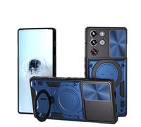 SEAHAI Funda para ZTE Nubia RedMagic 10 Pro, [Rugged Armour] Antigolpes Carcasa con Metálico Anillo Magnético Soporte y Cámara Deslizante Proteger, Anti-Caída Silicona Case - Azul