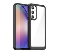 SEAHAI Transparente Funda para Samsung Galaxy A05S, Diseño de Borde de Color Elegante Ultradelgado Prima Duro PC + Suave TPU Silicona Bumper Carcasa Antigolpes Estuche, Negro