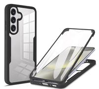 SEAHAI Transparente Funda para Vivo X300 5G, con Protector de Pantalla Incorporado, Antigolpes Militar PC + TPU Bumper Silicona Anti-caída Carcasa Cubierta - Negro