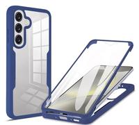 SEAHAI Transparente Funda para Vivo X300 Pro, con Protector de Pantalla Incorporado, Antigolpes Militar PC + TPU Bumper Silicona Anti-caída Carcasa Cubierta - Azul