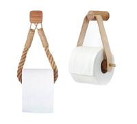 Seahelms Soporte de papel higiénico de cuerda gruesa, cuerda de cáñamo con cinturón, toalla de baño de estilo vintage, cuerda de toalla de papel montada en la pared para dos