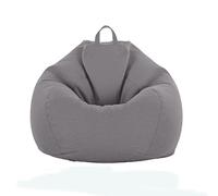 SEAHOME Funda de Sofá para Tumbona Perezosa, Puf Sin Relleno, Almacenamiento para Silla de Puf, Lino para Interiores y Exteriores, Adultos, 100 x 120 cm, Gris