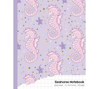 Seahorse Notebook - Graph Paper (7.5 x 9.25 inches, 100 Pages): Cute Ocean-Themed Graph Paper Notebook for Drawing, Writing, Math, and Creative Ideas