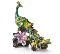 SeaHug Decoración de Estatua de Pavos Reales, Escultura de Animales Moderna de Resina para el hogar, Pasillo, Sala de Estar, Dormitorio, habitación de los niños, Oficina, Escritorio, Estilo versátil,