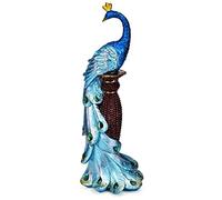 SeaHug Decoración de Estatua de Pavos Reales, Escultura de Animales Moderna de Resina para el hogar, Pasillo, Sala de Estar, Dormitorio, habitación de los niños, Oficina en casa, Escritorio, Adornos