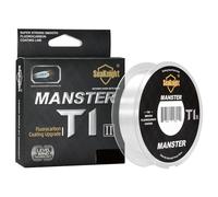 Seaknight Línea Fluorocarbono 50m/100m para Carpa, Monofilamento Transparente Invisible Líder de Hundimiento Rápido para Pesca en Mar 3-100LB