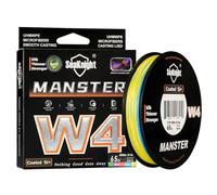 Seaknight W4 Línea Trenzada 4 Hilos 300M/500M, PE Multifilamento Super Suave para Carpa, Doble Recubrimiento Anti-UV/Agua Salada para Pesca en Mar 15-100LB