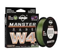 Seaknight W4 Línea Trenzada 4 Hilos 300M/500M, PE Multifilamento Super Suave para Carpa, Doble Recubrimiento Anti-UV/Agua Salada para Pesca en Mar 15-100LB