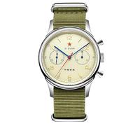 SEAKOSS Reloj de pulsera retro con cronógrafo 1963 original Seagull ST1901, movimiento mecánico, para hombre, con zafiro y espejo acrílico, 40 mm-zafiro-nogooseneck, 40mm-standard, Retro, casual