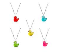 Seakuur 5 pares de bonitos aretes colgantes de pato, divertidos aretes de resina con diseño de pato pequeño, aretes personalizados estéticos indie para mujeres y niñas, Resina, N/C