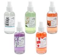 SEAL AROMAS Pack 5 Ambientadores en Spray Essential - Jazmín, Canela, Lavanda, Frutos Rojos y Spa - Pulverizador Regulable - Aroma Duradero y Fresco para Hogar - 5×120 ml