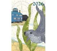 Seal at Blakeney Norfolk A6 2026 pocket diary daily planner journal - coastal nautical designs sewn onto old sea charts maps | Week to view
