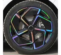 Seal Ev 2023 - Calcomanías para cubo de rueda, paquete de 4 calcomanías exteriores de PVC para protección contra arañazos, prevención de suciedad, compatibles con Seal Electric Veh (colores)