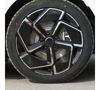 Seal Ev 2023 - Calcomanías para cubo de rueda, paquete de 4 calcomanías exteriores de PVC para protección contra arañazos, prevención de suciedad, compatibles con Seal Electric Veh (plateado)