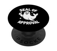 Seal of Approval Pun Funny Seal PopSockets PopGrip Adhesivo