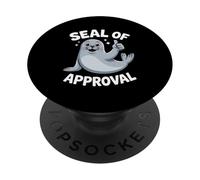 Seal of Approval Pun Funny Seal PopSockets PopGrip Adhesivo