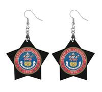 Seal of Colorado - Pendientes colgantes de madera para mujer, diseño de gota, Love, Madera, Sin piedra preciosa