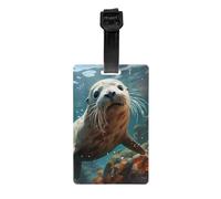 Seal Pup en etiquetas de equipaje de agua, identificadores de equipaje elegantes, impermeables y duraderos, garantizan que tu viaje sea seguro y ordenado.