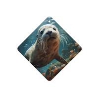 Seal Pup In Water - Ambientadores para coche, 6 unidades, cuadrados, para colgar en tabletas de aromaterapia, ambientadores perfumados para dormitorio y baño
