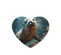 Seal Pup In Water - Ambientadores para coche, 6 unidades, en forma de corazón, para colgar, aromaterapia, ambientadores perfumados para dormitorio y baño