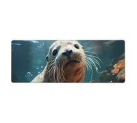 Seal Pup in Water con base de goma antideslizante, alfombrillas de ratón lavables a granel, cómodas alfombrillas de ratón de material duradero, portátil, diseño innovador