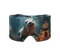 Seal pup in Water - Diadema unisex para dormir de lado, antifaz y orejeras (26.8 x 4.3 pulgadas), orejeras ajustables para interiores y exteriores, viajes, yoga, cómodas