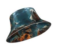 Seal Pup in Water - Sombrero reflectante para hombre y mujer, día y noche, seguridad, ciclismo, correr, deportes al aire libre de moda, negro, talla única