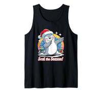 Seal The Season - Gorro de Papá Noel Divertido con Sello navideño Camiseta sin Mangas