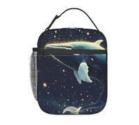 Seal Whale Pulpo Fish Print - Bolsa de almuerzo con aislamiento elegante, reutilizable, fácil de llevar, camping, senderismo, rutina diaria