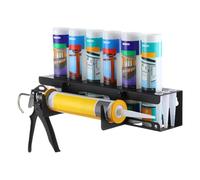 Sealant Nozzle Storage, Wall Organizer Rack, 1000g Caulking Tube Holder, Mounted Accessory System, Easy Access Design for Handymen Contractors Maintenance Construction Facility Staff