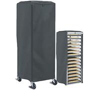 Sealcover Bun Pan Rack Cover, 23x28x64in Grey, High Density Waterproof and Dustproof Bread Rack Cover, Bakery Single Rack Covers.