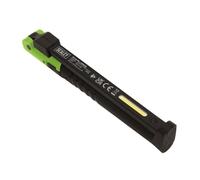 Sealey 2 COB + 1 SMD LED recargable delgado plegable bolsillo verde claro