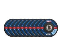 Sealey 40Grit Solapa Discos Circonio 115mm 22mm Orificio - Paquete De 10