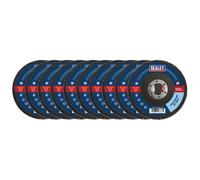 Sealey 80Grit Solapa Discos Circonio 115mm 22mm Orificio - Paquete De 10