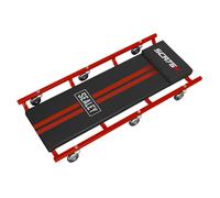 Sealey 91.4cm Deluxe American-Style Creeper Con Marco Acero & 6 Ruedas - Red