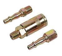 Sealey ACX60 Kit de acoplamiento de herramienta neumática 1/4" BSP, plata, 27 x 79 x 157 mm
