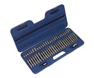 Sealey AK21956 - Ribe/spline / / seguridad bits torx estrellas hexagonal fija 56pc 3/8"y 1/2" cuadrados