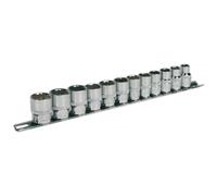 Sealey AK2682 Enchufe Set 12pc 1cmsq Drive 12pt Walldrive Métrico