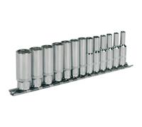 Sealey AK2692 Enchufe Set 13pc 0.6cmSq Muesca Profunda Walldrive Métrico