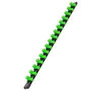 Rail De Retención De Enchufes De 3/8" Con 16 Clips Hi-Vis Verde Sealey AK27053HV