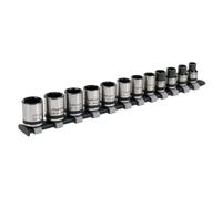 Sealey AK2741B Juego de llaves de vaso Lock-On™ de 12 piezas de 3/8 "Sq Drive - Serie Negra