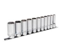 Sealey AK2743 Enchufe Set 11pc 1cmSq Conducir Oscuro Atornillables™ 6pt Imperio