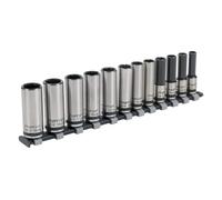 Sealey AK2744B 12pc 3/8 "Sq Drive Deep Lock-On Socket Set - Serie Negro