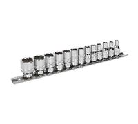 Sealey ak2746 de llaves de vaso 13pc 1/4 " 6pt de bloqueo de llave de carraca métricas