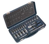 Sealey AK27480 Enchufe Set 32pc 0.6cmSq Drive Atornillables™ 6pt Métrico
