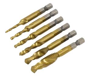 Sealey AK3025 - Juego de brocas combinadas de 6 piezas