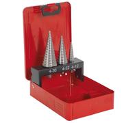 Sealey AK4733 Paso Taladro Juego 3pc