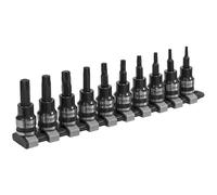 Trx-Estrella Set Llave Vaso 10pc 1cmSq Conducir Negro Serie AK6207B Sealey Nuevo